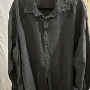 Perry Ellis Black and White Patterned Shirt